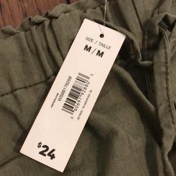 3 for $35 Brand new Army green Joe Fresh tie shorts - Picture 3 of 6